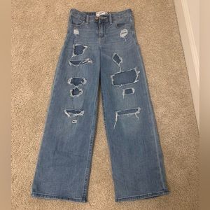 Abercrombie Kids jeans - High Rise Wide Leg -Girls size 11/12 slim